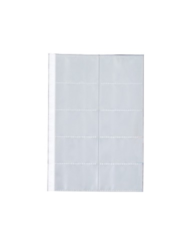 RECAMBIO FUNDAS LIDERPAPEL A4 TARJETERO BOLSA 10 H.20 TARJETAS HOJA