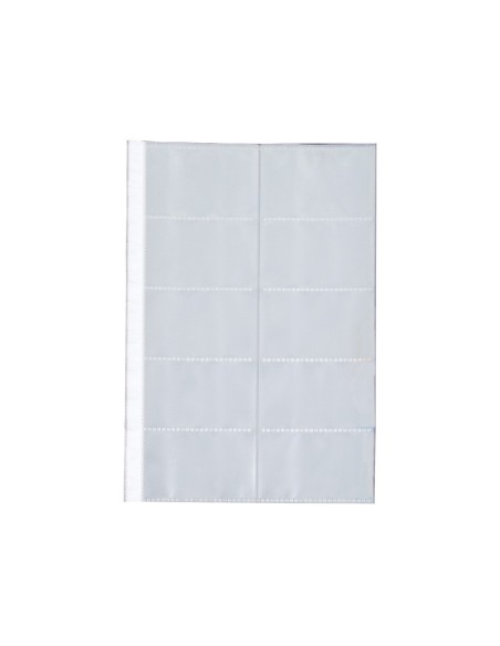 RECAMBIO FUNDAS LIDERPAPEL A4 TARJETERO BOLSA 10 H.20 TARJETAS HOJA