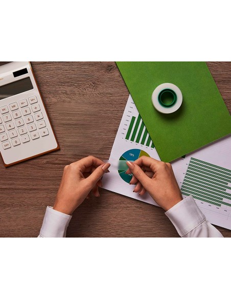 CINTA ADHESIVA Q-CON 33 MT X 19 MM INVISIBLE CAJA 8 UNIDADES KF15241