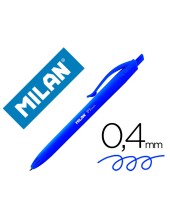 BOLIGRAFO MILAN P1 RETRACTIL 1 MM TOUCH AZUL