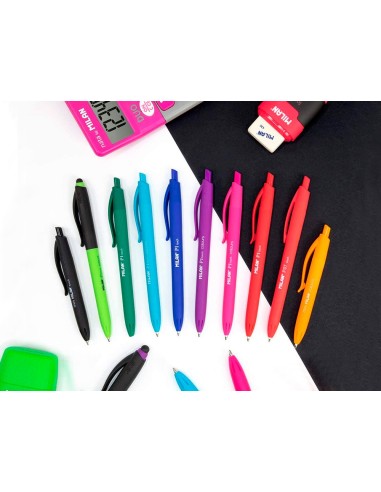 BOLIGRAFO MILAN P1 RETRACTIL 1MM TOUCH 5 UD.SURT.