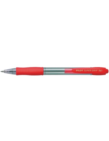 BOLIGRAFO PILOT SUPER GRIP ROJO RETR.SUJECION CAUCHO BASE ACEITE