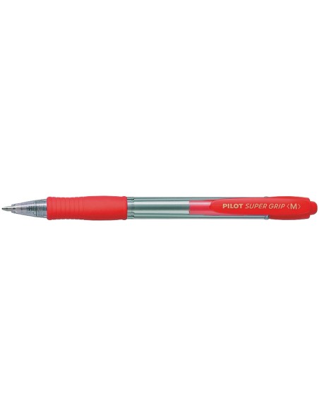BOLIGRAFO PILOT SUPER GRIP ROJO RETR.SUJECION CAUCHO BASE ACEITE
