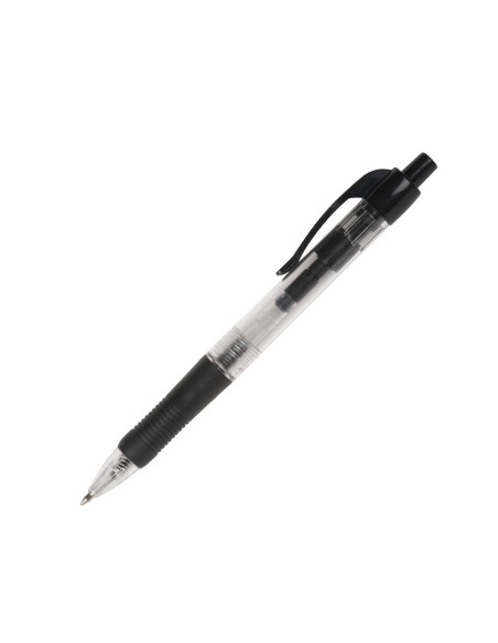 BOLIGRAFO Q-CON NEGRO RETRACTIL -CON SUJECION DE CAUCHO