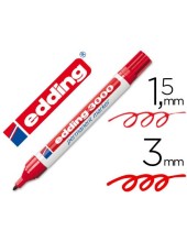 ROTULADOR EDDING MARCADOR PERM.3000 ROJO PUNTA RED.3 MM