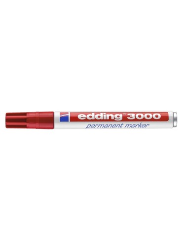 ROTULADOR EDDING MARCADOR PERM.3000 ROJO PUNTA RED.3 MM