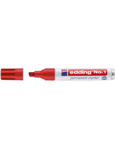 ROTULADOR EDDING MARCADOR PERM.1 ROJO PUNTA BISELADA 5 MM