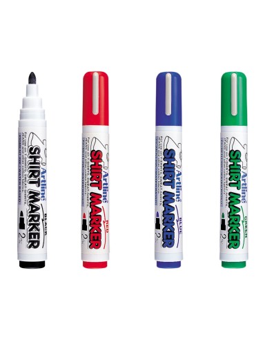 ROTULADOR ARTLINE CAMISETA EKT-2 NG.ROJO AZUL Y VER PUNTA RED.2 MM