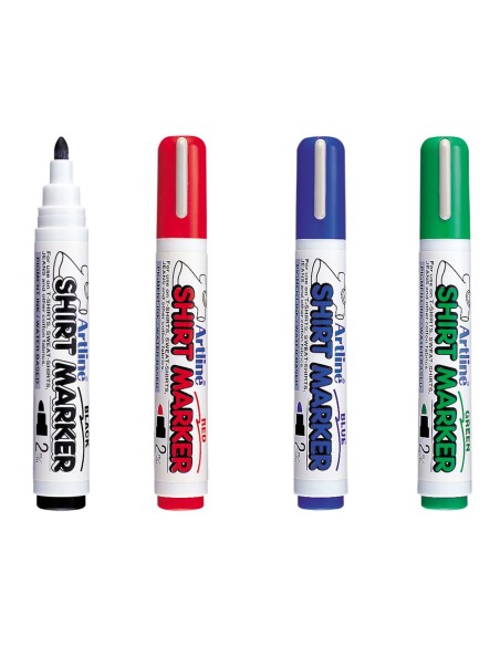 ROTULADOR ARTLINE CAMISETA EKT-2 NG.ROJO AZUL Y VER PUNTA RED.2 MM