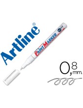 ROTULADOR ARTLINE MARCADOR PERM.EK-444 XF BLANCO PUNTA RED.0.8 MM MET