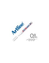 ROTULADOR ARTLINE MARCADOR PERM.EK-444 XF BLANCO PUNTA RED.0.8 MM MET 2