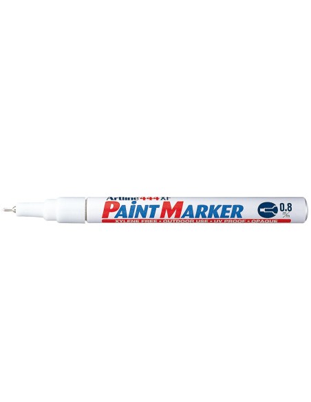 ROTULADOR ARTLINE MARCADOR PERM.EK-444 XF BLANCO PUNTA RED.0.8 MM MET