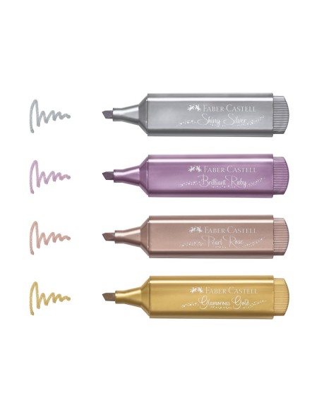 ROTULADOR FABER FLUORESCENTE TEXLINER 46 METALICO  4 UD.SURT.