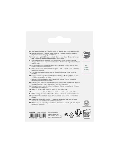 ROTULADOR FABER FLUORESCENTE TEXLINER 46 METALICO  4 UD.SURT.