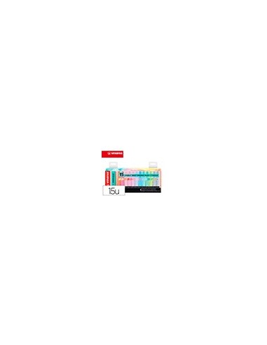 ROTULADOR STABILO BOSS FLUORESCENTE 70 PASTEL DESKSET  15 UD.SURT.