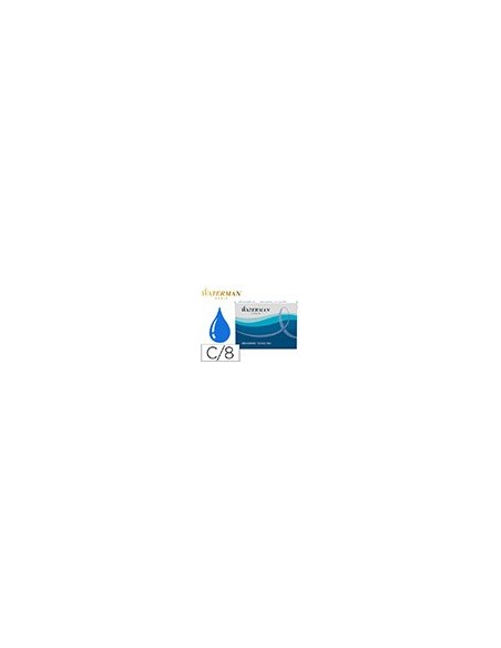 TINTA ESTILOGRAFICA WATERMAN AZUL FLORIDA CAJA 8 CARTUCHOS STANDARD L