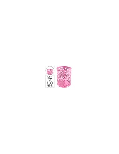 CUBILETE PORTALAPICES Q-CON.METAL REDONDO ROSA 80 ALTURA 100MM CUBILETE PORTALAPICES Q-CON.METAL REDONDO ROSA 80 ALTURA 100MM
