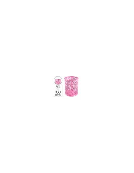 CUBILETE PORTALAPICES Q-CON.METAL REDONDO ROSA 80 ALTURA 100MM CUBILETE PORTALAPICES Q-CON.METAL REDONDO ROSA 80 ALTURA 100MM