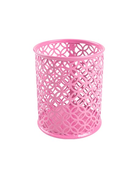 CUBILETE PORTALAPICES Q-CON.METAL REDONDO ROSA 80 ALTURA 100MM CUBILETE PORTALAPICES Q-CON.METAL REDONDO ROSA 80 ALTURA 100MM