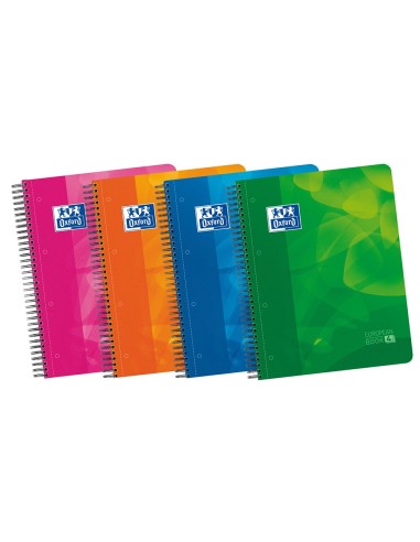 CUADERNO ESP. OXFORD A4 T.PP MICRO HORIZONTAL 120H. 90GR. COL. SURT.