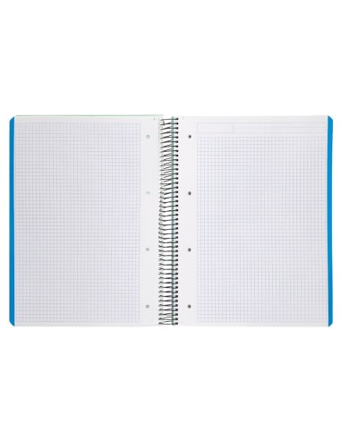 CUADERNO ESP. WONDER A4 T.PLASTICO MICRO 5MM 5B 4T. 120H 90GR. VE.