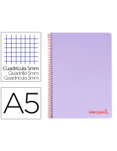 CUADERNO ESP. WONDER A5 T.PLASTICO MICRO 5MM 5B 6T. 120H 90GR. VIO