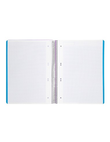 CUADERNO ESP. WONDER A5 T.PLASTICO MICRO 5MM 5B 6T. 120H 90GR. VIO