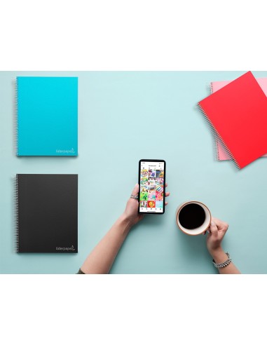 CUADERNO ESP. JOLLY A4 T.FORRADA MICRO LISO 5B 4T.140H 75GR. SURT.