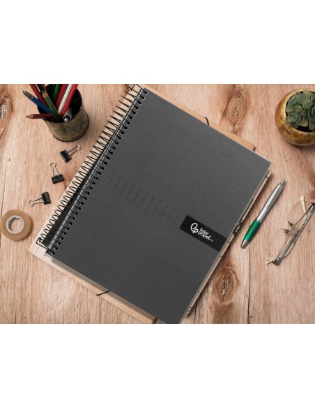 CUADERNO ESP. CRAFTY A4 T.FORRADA MICRO 120H 90GR. 5MM.5B.4T. NG.