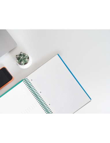 CUADERNO ESP. CRAFTY A4 T.FORRADA MICRO 120H 90GR. 5MM 5B.4T. TURQ.