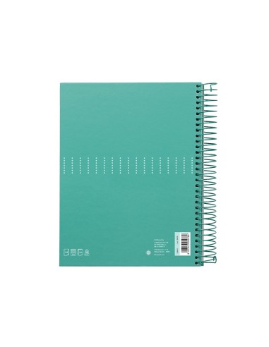 CUADERNO ESP. CRAFTY A4 T.FORRADA MICRO 120H 90GR. 5MM 5B.4T. TURQ.
