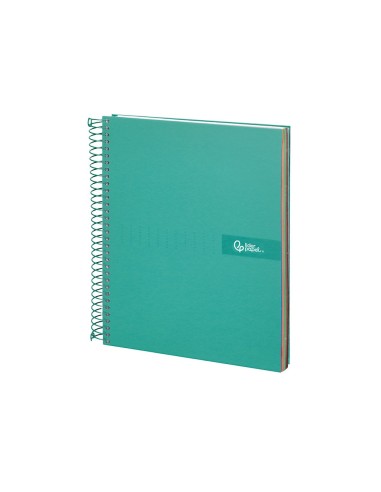 CUADERNO ESP. CRAFTY A4 T.FORRADA MICRO 120H 90GR. 5MM 5B.4T. TURQ.