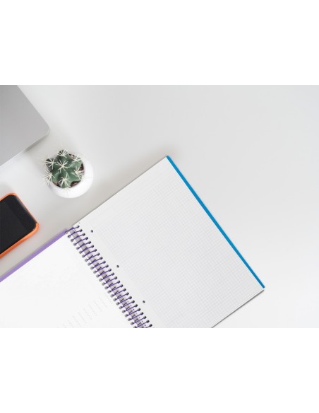 CUADERNO ESP. CRAFTY A4 T.FORRADA MICRO 120H 90GR. 5MM 5B.4T. VIO.