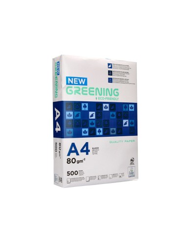 PAQ. PAPEL GREENING A4 80 GRAMOS PQ. 500 H. ECO-ECF PAQ. PAPEL GREENING A4 80 GRAMOS PQ. 500 H. ECO-ECF