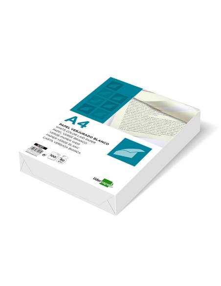 PAPEL VERJURADO BLANCO DIN A4 90 GRAMOS PAQUETE 100 H. PAPEL VERJURADO BLANCO DIN A4 90 GRAMOS PAQUETE 100 H.