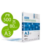 PAQ. PAPEL GREENING A3 80 GRAMOS PQ. 500 H.