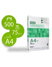 PAQ. PAPEL GREENING A4 75 GRAMOS PQ. 500 H. ECO-ECF