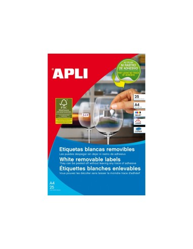 ETIQUETA ADH. APLI 10198 25,4X10MM REMOV. 25H.