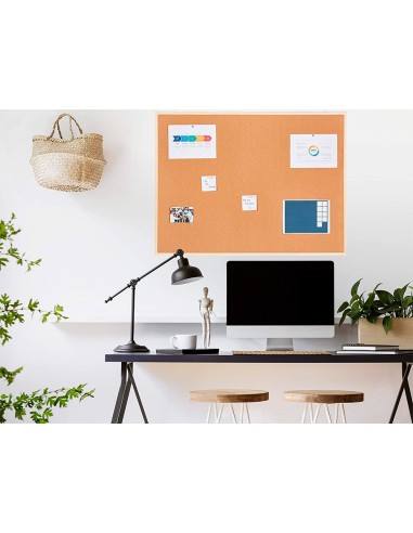 PIZARRA CORCHO Q-CON.120X90 CM MARCO MADERA