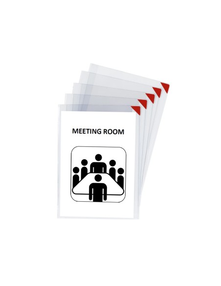 FUNDA TARIFOLD ADHESIVA REMOV.A4 ESQUINA MAGNETICA 10 H.PACK 5 U.