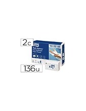 TOALLA PAPEL ENGARZADA 2 CAPAS 8,5X21,2 CM 136UD.PARA DISPENSADOR H2 2