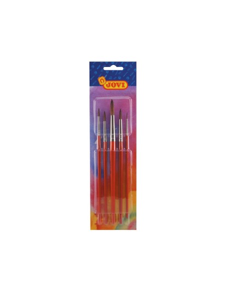 PINCELES ACUARELA JOVI BLISTER 5 UDS. SURTIDAS