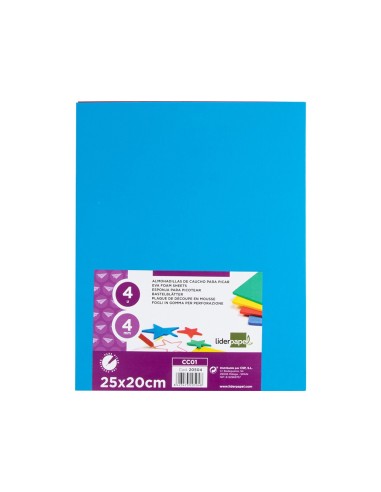 CAUCHO COLOR PLANCHA 25X20CM BOLSA CUATRO