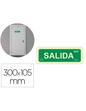 PICTOGRAMA ARCHIVO 2000 SALIDA PVC VE. LUMINISC 300X105MM PK.DE 2 UD.