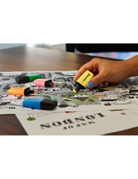 ROTULADOR STABILO BOSS MINI  5 UD.AM./AZUL/NARANJA/ROSA/ VE.