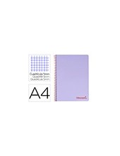 CUADERNO ESP. WONDER A4 T.PLASTICO MICRO 5MM 5B 4T. 120H 90GR. LILA 2