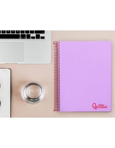 CUADERNO ESP. WONDER A4 T.PLASTICO MICRO 5MM 5B 4T. 120H 90GR. LILA