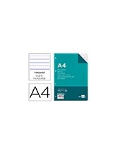 RECAMBIO A4 100H.100 G/M2 RAYADO HORIZONTAL MARGEN 4 TALADROS 2