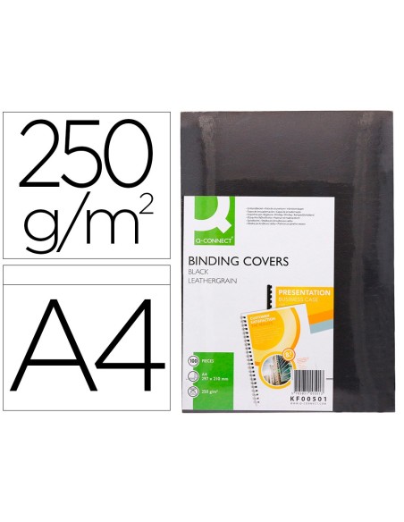 TAPA ENCUADER Q-CON.CARTON DIN A4 NG.SIMIL-PIEL 250 G 100 UD.**29129 TAPA ENCUADER Q-CON.CARTON DIN A4 NG.SIMIL-PIEL 250 G 100 UD.**29129