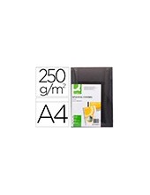 TAPA ENCUADER Q-CON.CARTON DIN A4 NG.SIMIL-PIEL 250 G 100  UD.**29129 2